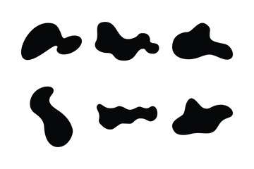 Blobs Fluid Shapes pictogram symbol visual illustration Set