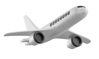 3d airplane illustration traveling