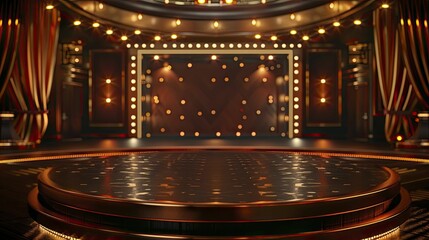 Experience the allure of the Casino Royale Luxe Podium against a backdrop of pure casino opulence, perfect for showcasing gaming products.