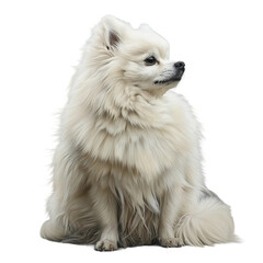 Obraz premium white pomeranian puppy