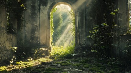 Obraz premium 廃墟・昼