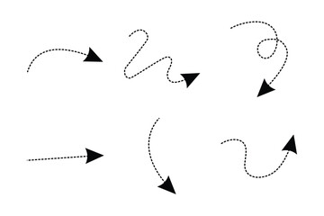 hand drawn arrow Shape black Glyph pictogram symbol visual illustration Set