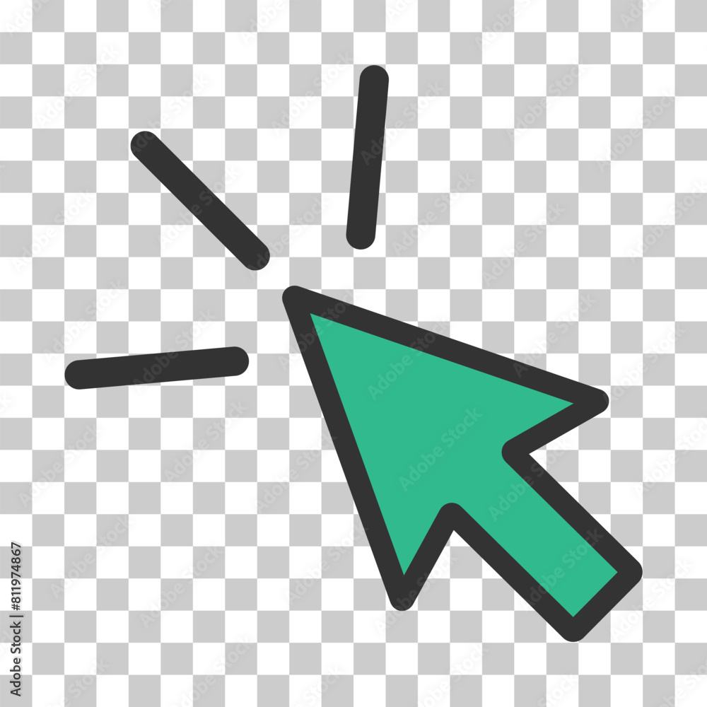 Aufkleber click icon arrow mouse, web button cursor. digital design vector illustration