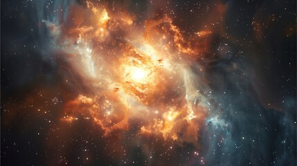 Fototapeta premium A reverie among the stars, where time stands still and the mysteries of the cosmos.