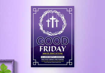 Good Friday Event Flyer Layout Template
