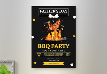Father's Day BBQ Party Flyer Layout