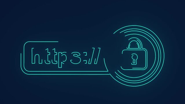website https ssl security lock technology animation