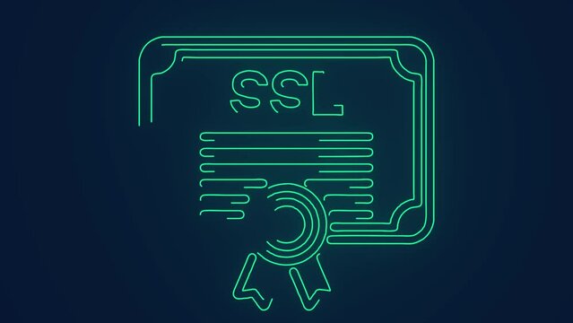 ssl certificate website security technology animation