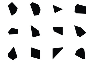 Abstract Shape Set Abstract Black Shapes Liquid Shape Elements Random Outline Fluid Shapes.