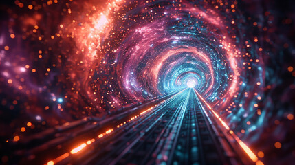 particle collider, black holes, cosmic spiral, wave tracing