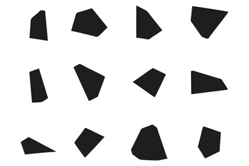 Abstract Shape Set Abstract Black Shapes Liquid Shape Elements Random Outline Fluid Shapes.