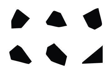 Abstract Shape Set Abstract Black Shapes Liquid Shape Elements Random Outline Fluid Shapes.