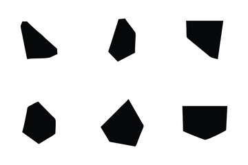 Abstract Shape Set Abstract Black Shapes Liquid Shape Elements Random Outline Fluid Shapes.