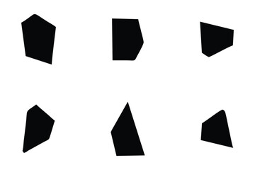 Abstract Shape Set Abstract Black Shapes Liquid Shape Elements Random Outline Fluid Shapes.