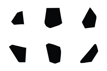 Abstract Shape Set Abstract Black Shapes Liquid Shape Elements Random Outline Fluid Shapes.