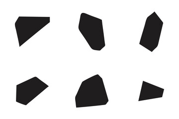 Abstract Shape Set Abstract Black Shapes Liquid Shape Elements Random Outline Fluid Shapes.
