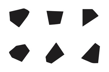 Abstract Shape Set Abstract Black Shapes Liquid Shape Elements Random Outline Fluid Shapes.