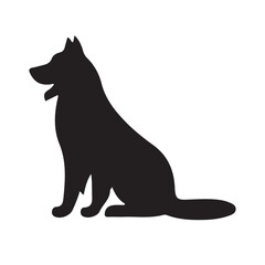 isolated black silhouette of a dog collection, Set of dog silhouette vector. Dogs and puppies in different breed, corgi, golden retriever, poses, sitting, standing, jump