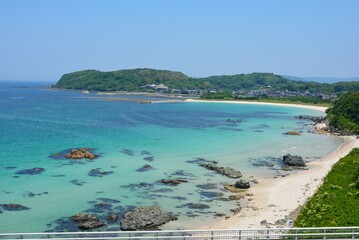 Obraz premium 角島大島近くの綺麗な海