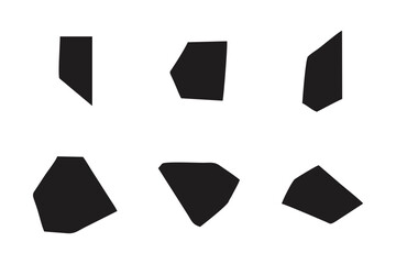 Abstract Shape Set Abstract Black Shapes Liquid Shape Elements Random Outline Fluid Shapes.