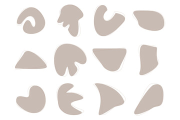 Blobs Abstract Fluid Shape Colored Set Abstract Black Shapes Liquid Shape Elements Random Outline Fluid Shapes.