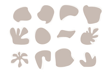 Blobs Abstract Fluid Shape Colored Set Abstract Black Shapes Liquid Shape Elements Random Outline Fluid Shapes.