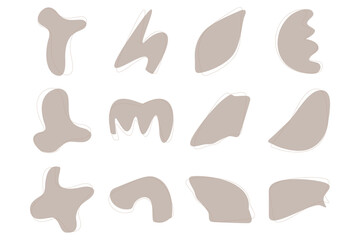 Blobs Abstract Fluid Shape Colored Set Abstract Black Shapes Liquid Shape Elements Random Outline Fluid Shapes.