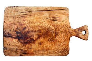 Wood cutting board on white background.