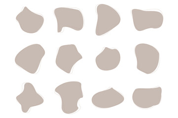 Blobs Abstract Fluid Shape Colored Set Abstract Black Shapes Liquid Shape Elements Random Outline Fluid Shapes.