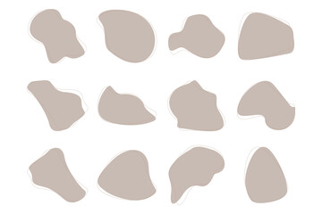 Blobs Abstract Fluid Shape Colored Set Abstract Black Shapes Liquid Shape Elements Random Outline Fluid Shapes.