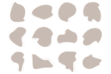 Blobs Abstract Fluid Shape Colored Set Abstract Black Shapes Liquid Shape Elements Random Outline Fluid Shapes.