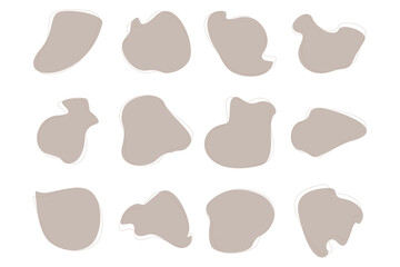 Blobs Abstract Fluid Shape Colored Set Abstract Black Shapes Liquid Shape Elements Random Outline Fluid Shapes.