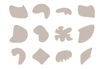 Blobs Abstract Fluid Shape Colored Set Abstract Black Shapes Liquid Shape Elements Random Outline Fluid Shapes.