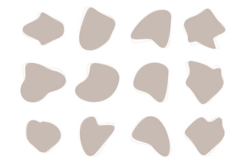 Blobs Abstract Fluid Shape Colored Set Abstract Black Shapes Liquid Shape Elements Random Outline Fluid Shapes.