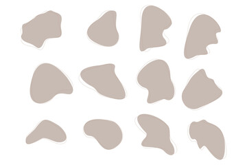 Blobs Abstract Fluid Shape Colored Set Abstract Black Shapes Liquid Shape Elements Random Outline Fluid Shapes.