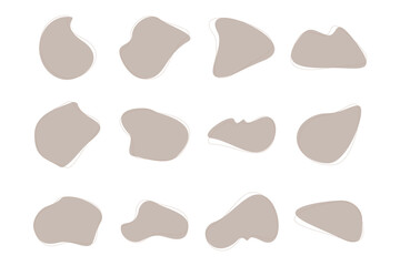 Blobs Abstract Fluid Shape Colored Set Abstract Black Shapes Liquid Shape Elements Random Outline Fluid Shapes.