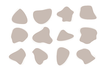 Blobs Abstract Fluid Shape Colored Set Abstract Black Shapes Liquid Shape Elements Random Outline Fluid Shapes.