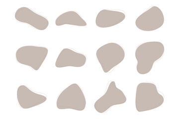 Blobs Abstract Fluid Shape Colored Set Abstract Black Shapes Liquid Shape Elements Random Outline Fluid Shapes.