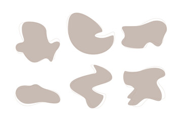 Blobs Abstract Fluid Shape Colored Set Abstract Black Shapes Liquid Shape Elements Random Outline Fluid Shapes.