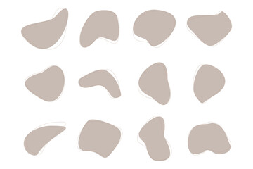 Blobs Abstract Fluid Shape Colored Set Abstract Black Shapes Liquid Shape Elements Random Outline Fluid Shapes.