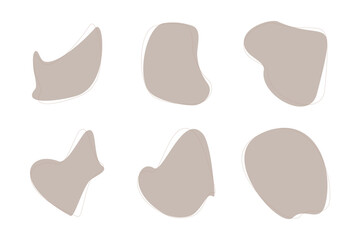 Blobs Abstract Fluid Shape Colored Set Abstract Black Shapes Liquid Shape Elements Random Outline Fluid Shapes.