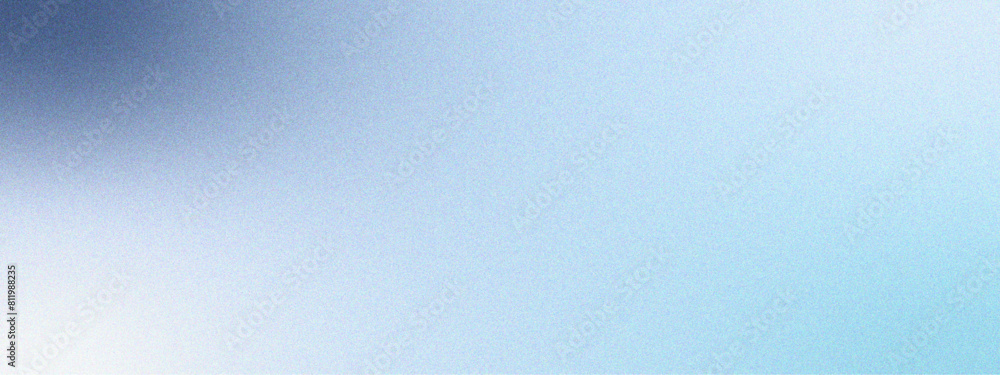 Aufkleber Teal silver blue grainy color gradient . Grainy Gradient glowing noise texture. Soft silver gradient foil shimmer background texture. Retro Grunge Gradient Background with Noise.