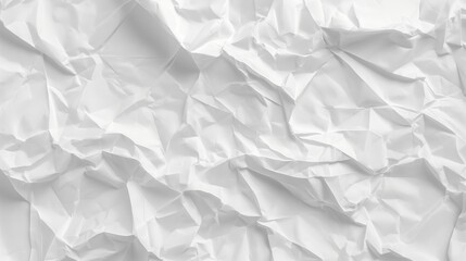 White Paper Texture background overlay effect on transparent. Crumpled translucent white paper abstract shape background with space for text.