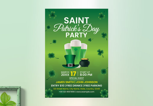 Saint Patrick's Day Party Flyer Layout