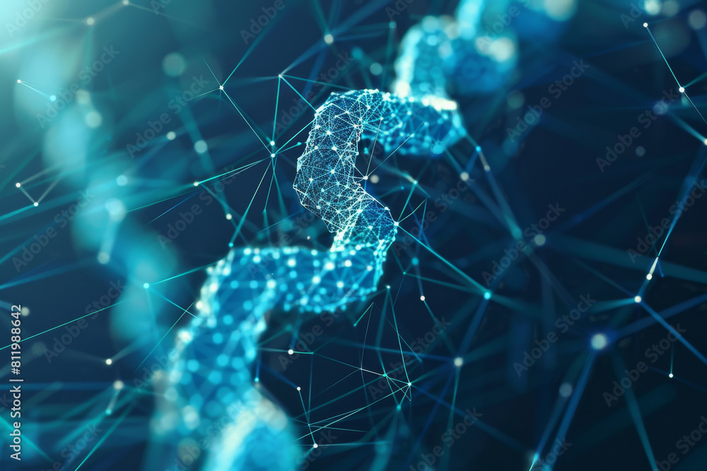 Poster a computer generated image of a dna structure