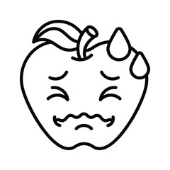 Painful expression, trendy icon of pain emoji, editable vector