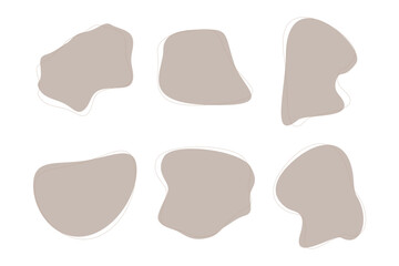 Blobs Abstract Fluid Shape Colored Set Abstract Black Shapes Liquid Shape Elements Random Outline Fluid Shapes.