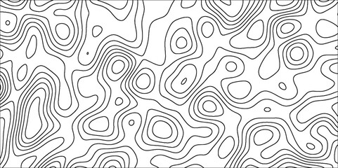 Abstract wavy line 3d paper cut white Topographic canyon geometric map relief texture. Black and white wavy topography map background. Topographic map wave line background.