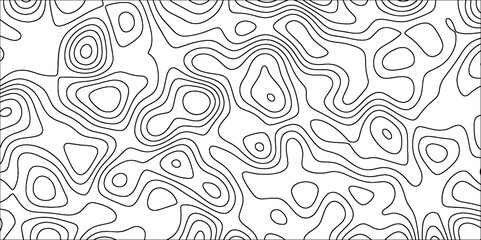 Abstract wavy line 3d paper cut white Topographic canyon geometric map relief texture. Black and white wavy topography map background. Topographic map wave line background.