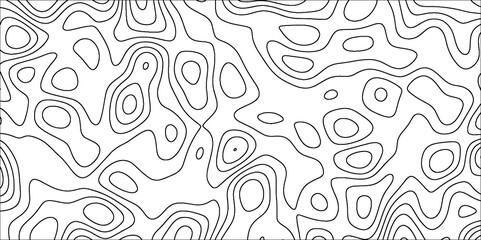 Abstract wavy line 3d paper cut white Topographic canyon geometric map relief texture. Black and white wavy topography map background. Topographic map wave line background.